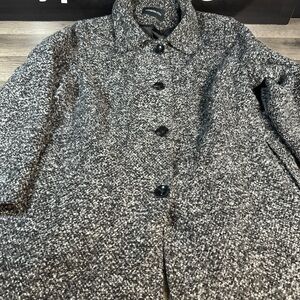 London Fog Black and Gray Teddy Jacket
